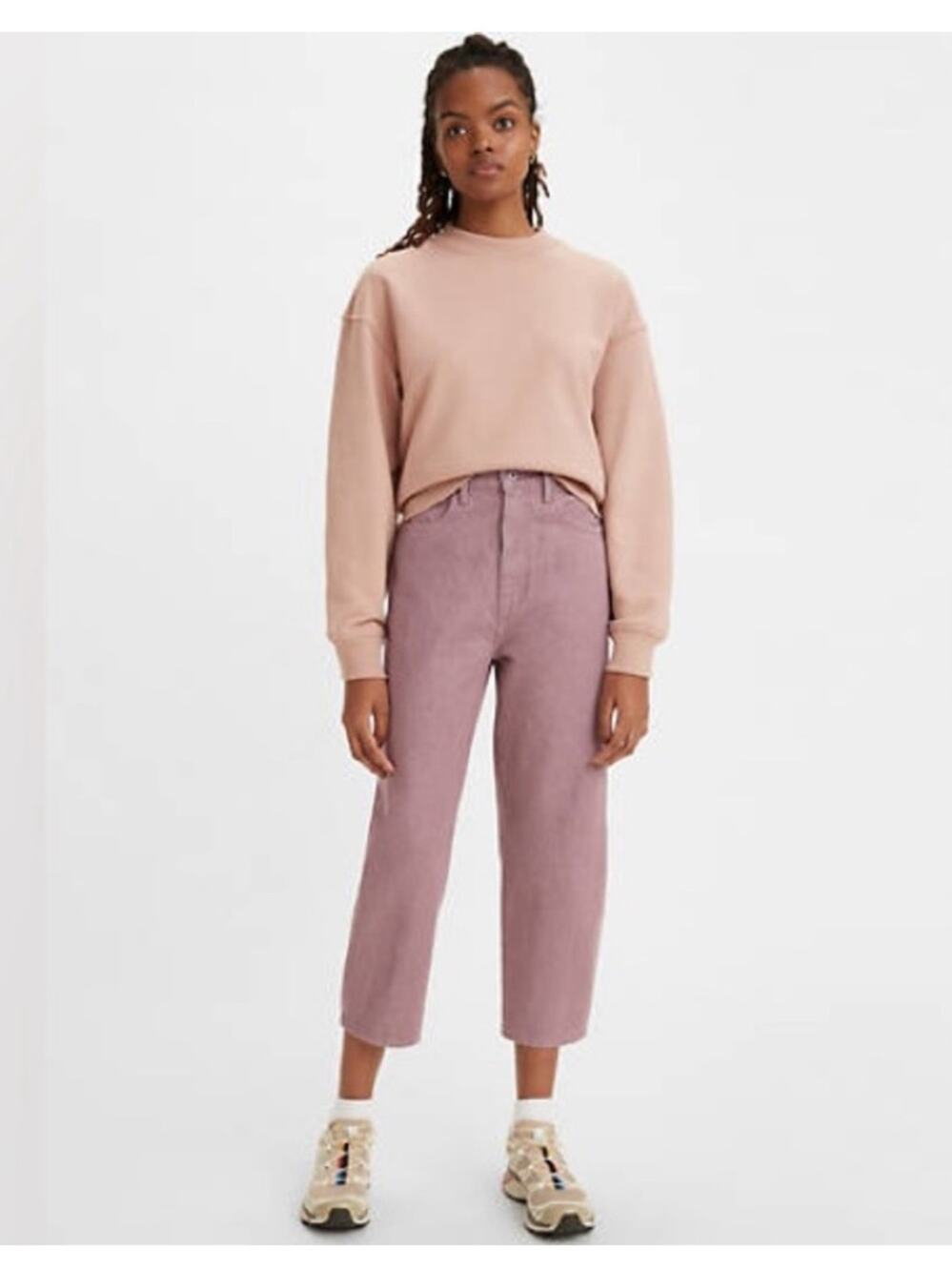 Levi’s Made & Crafted Barrel Crop Jeans in Lavender Fields 26